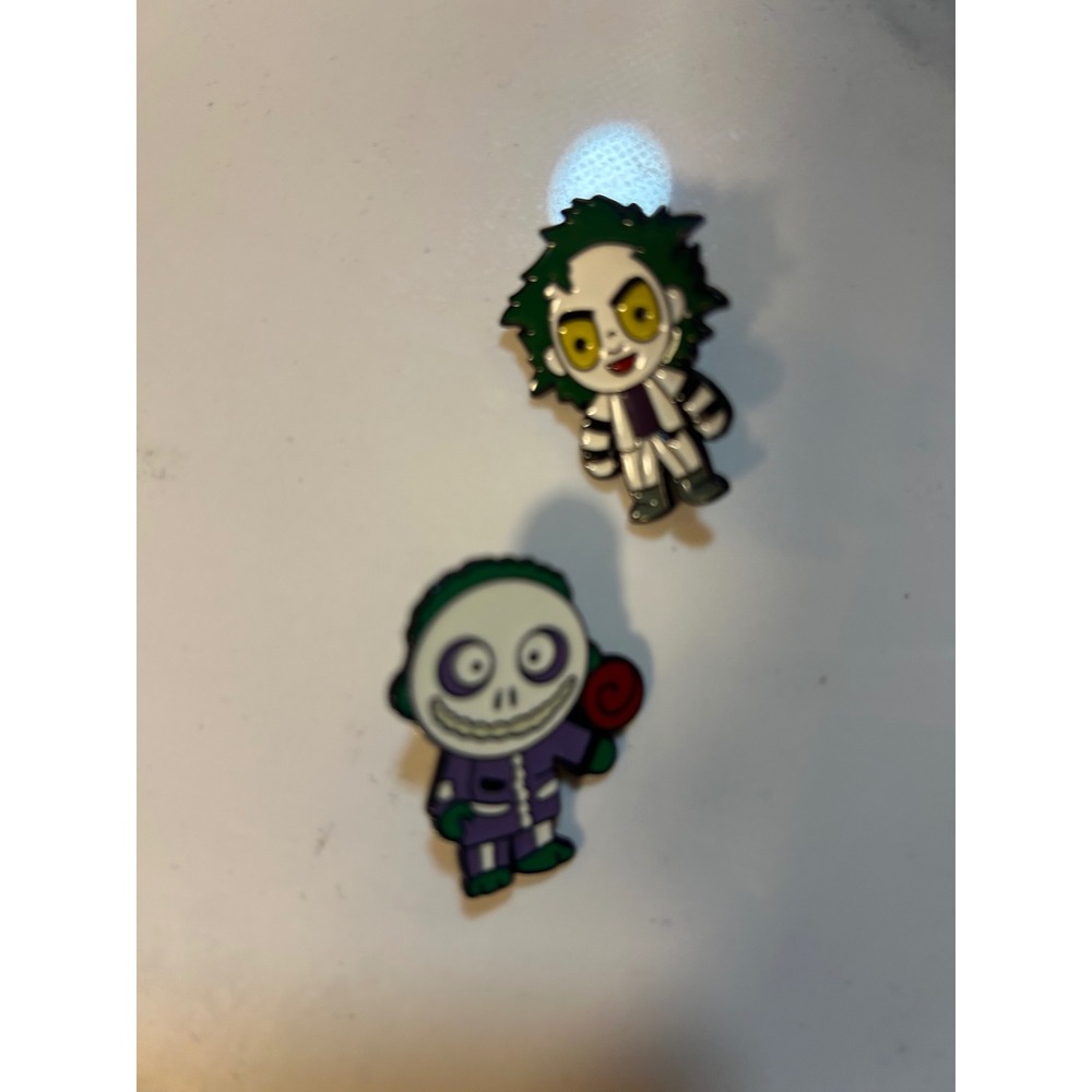 Enamel Pin Set Unisex OS Multicolor Excellent Chibi Beetlejuice Jack